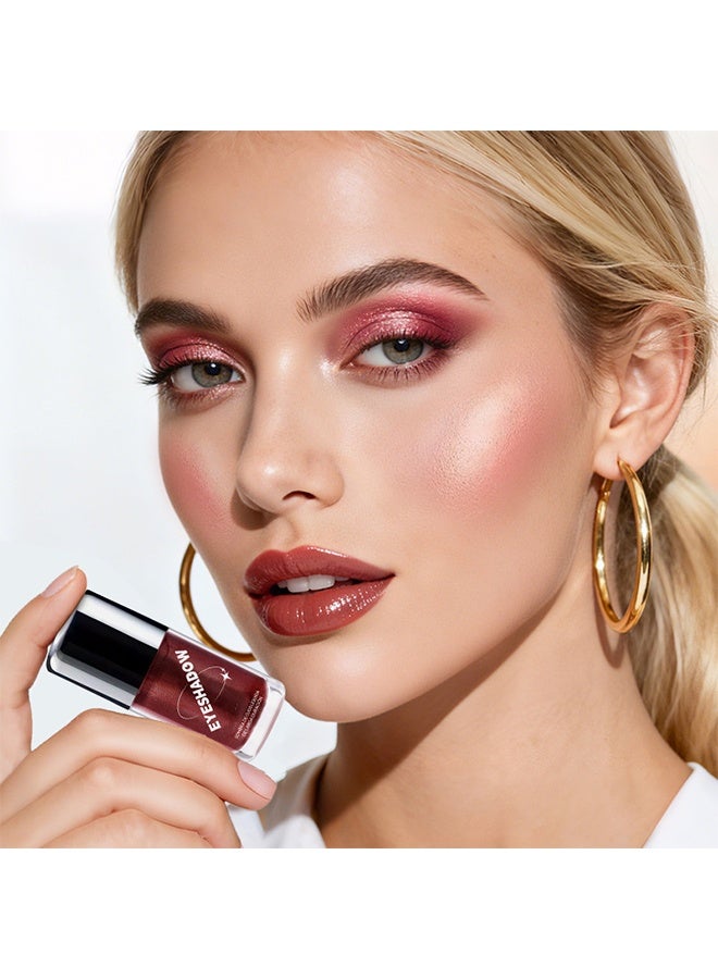 YOUNG VISION Eyeshadow - Lip Gloss & Liquid Eyeshadow 2-in-1, Liquid Eyeshadow Shimmer Holographic Metallic Finish Sparkling Eye Shadow Sticks Waterproof Quick-Drying Non-sticky One-Swipe Coverage For Bold Eyes Makeup #2 Cocoa - Image 5